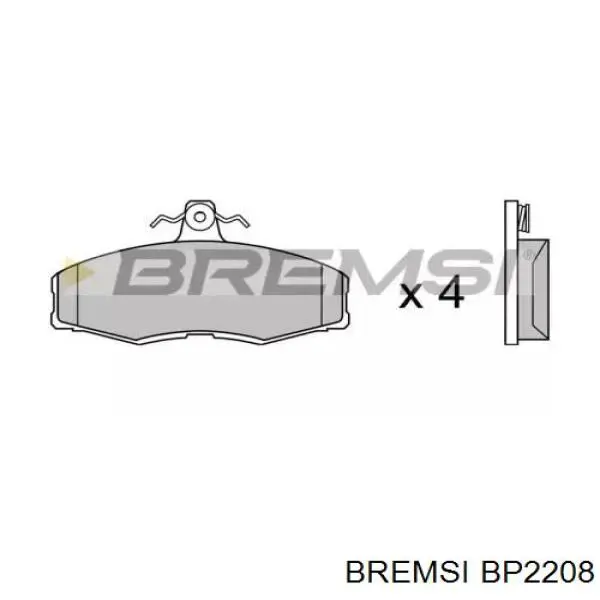 BP2208 Bremsi колодки тормозные передние дисковые