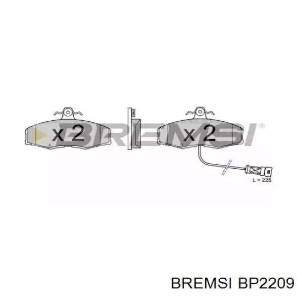 BP2209 Bremsi колодки тормозные передние дисковые