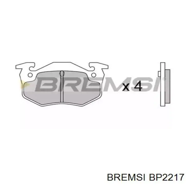 BP2217 Bremsi sapatas do freio traseiras de disco