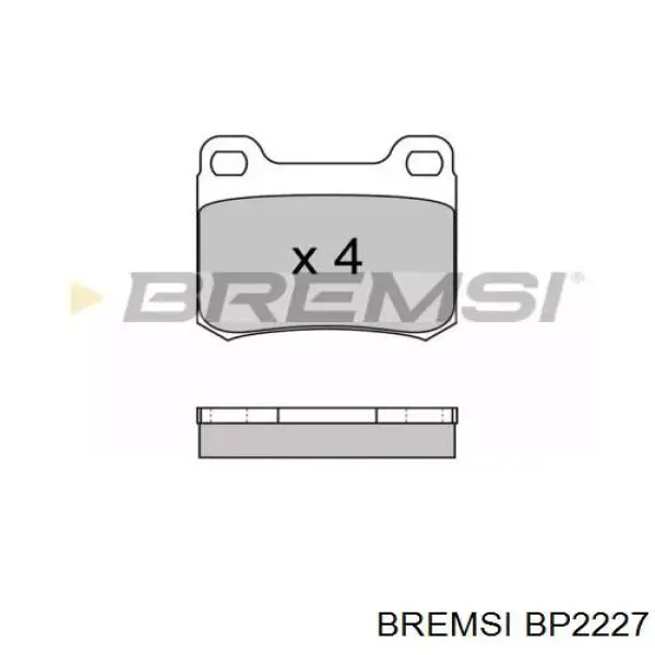 Задние тормозные колодки BP2227 Bremsi