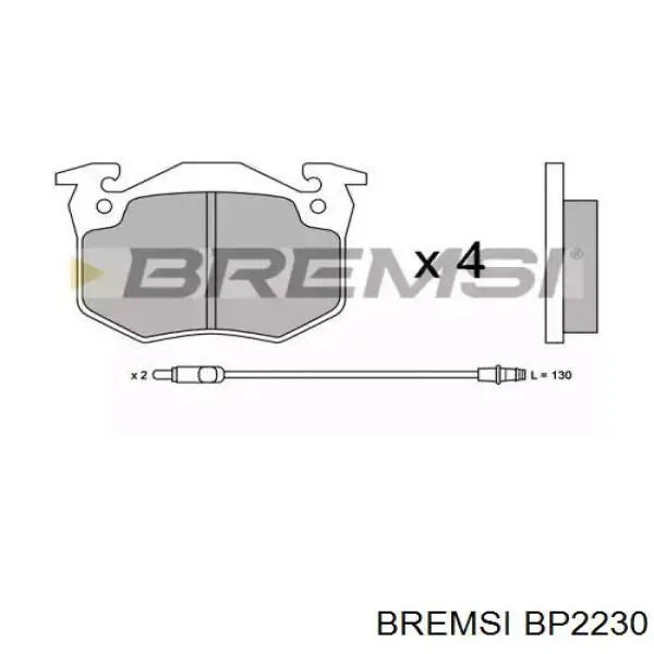 Передние тормозные колодки BP2230 Bremsi