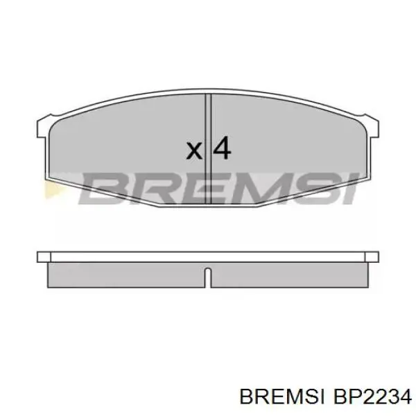 Передние тормозные колодки BP2234 Bremsi