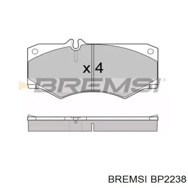 Передние тормозные колодки BP2238 Bremsi