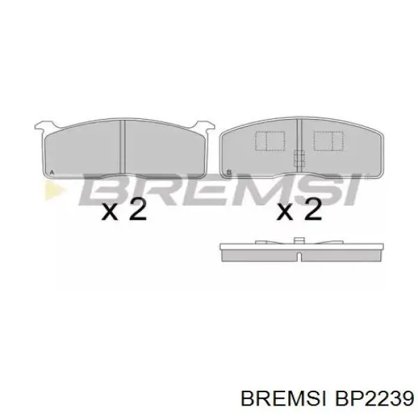 Передние тормозные колодки BP2239 Bremsi