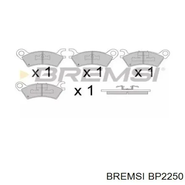 Передние тормозные колодки BP2250 Bremsi