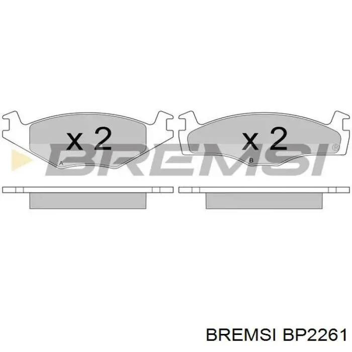 Pastillas de freno delanteras BP2261 Bremsi