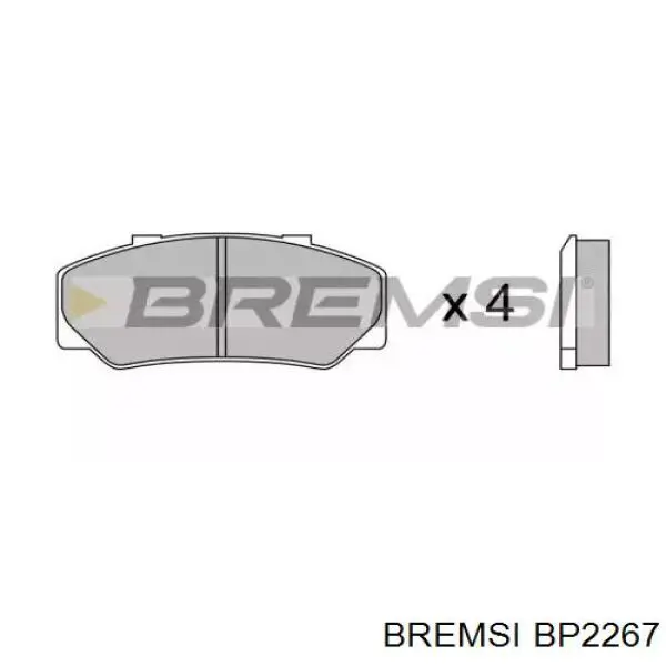 Передние тормозные колодки BP2267 Bremsi