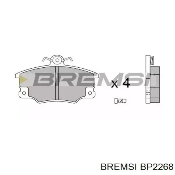 Передние тормозные колодки BP2268 Bremsi