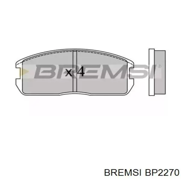 Передние тормозные колодки BP2270 Bremsi