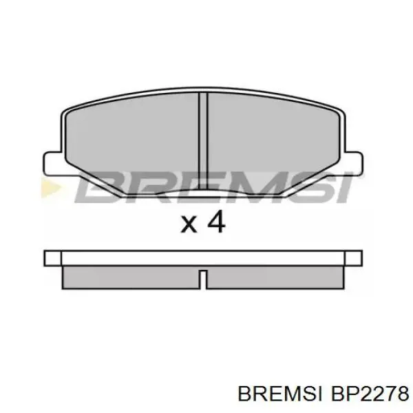 Передние тормозные колодки BP2278 Bremsi