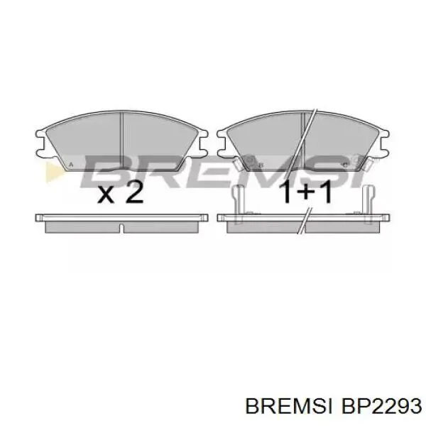 BP2293 Bremsi sapatas do freio dianteiras de disco