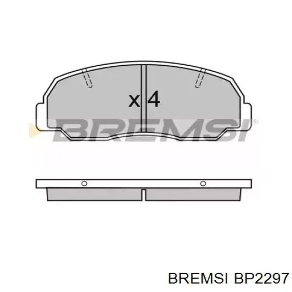 Передние тормозные колодки BP2297 Bremsi