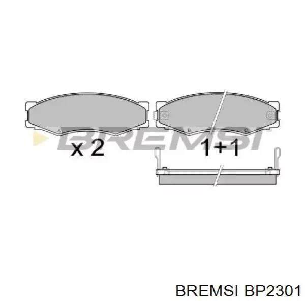 Передние тормозные колодки BP2301 Bremsi