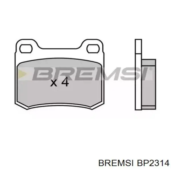 Задние тормозные колодки BP2314 Bremsi