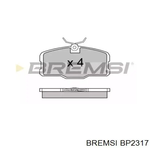 Передние тормозные колодки BP2317 Bremsi