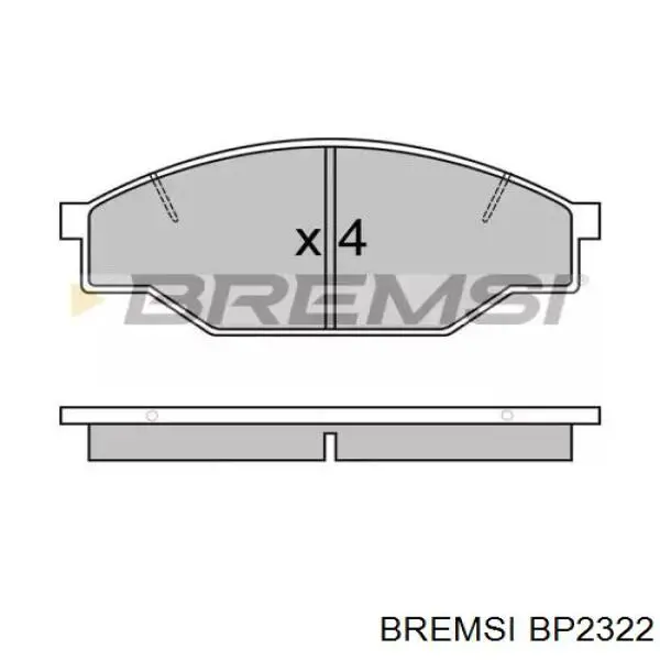 Передние тормозные колодки BP2322 Bremsi