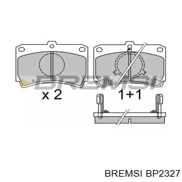 Передние тормозные колодки BP2327 Bremsi