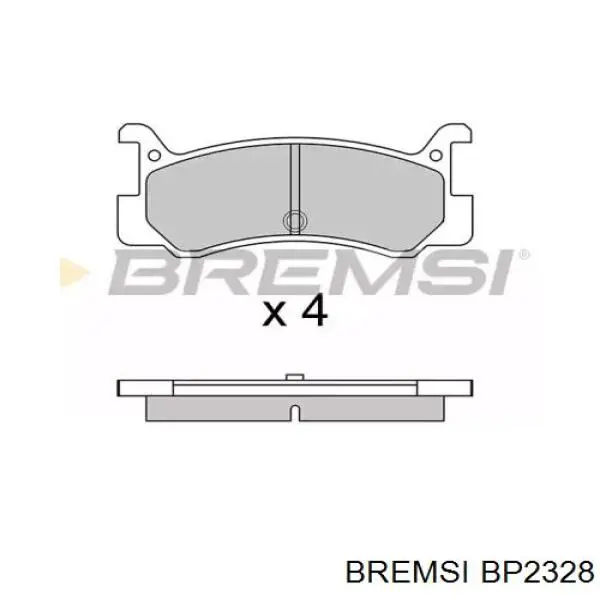 Задние тормозные колодки BP2328 Bremsi