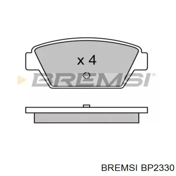 Задние тормозные колодки BP2330 Bremsi