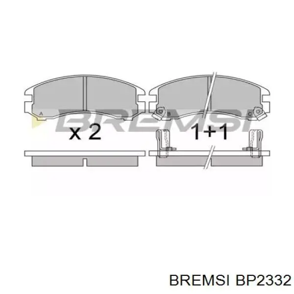 Передние тормозные колодки BP2332 Bremsi