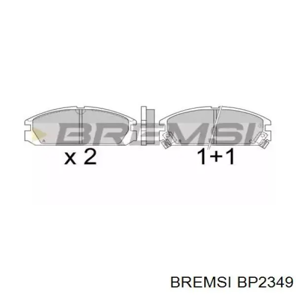 Передние тормозные колодки BP2349 Bremsi