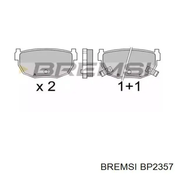 Задние тормозные колодки BP2357 Bremsi