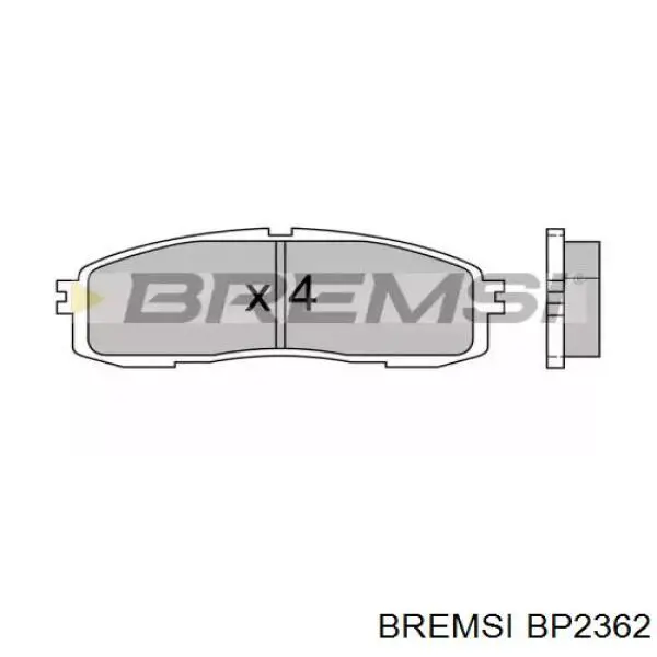 Задние тормозные колодки BP2362 Bremsi