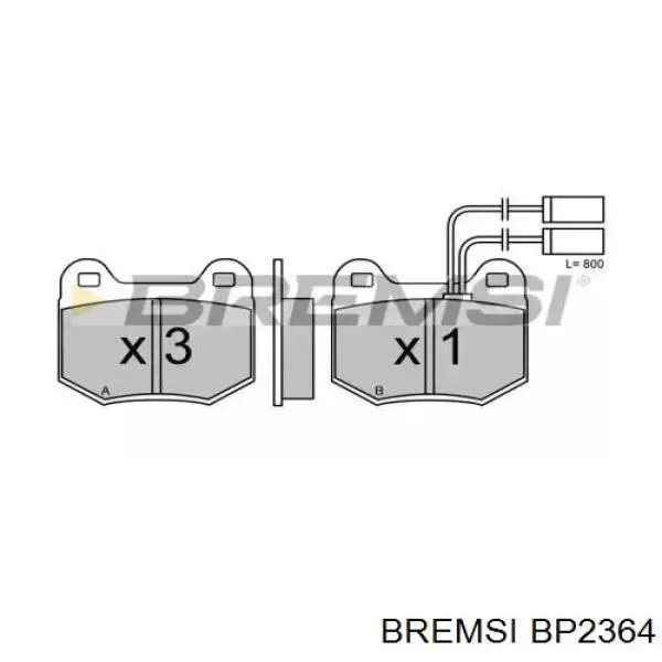 Передние тормозные колодки BP2364 Bremsi