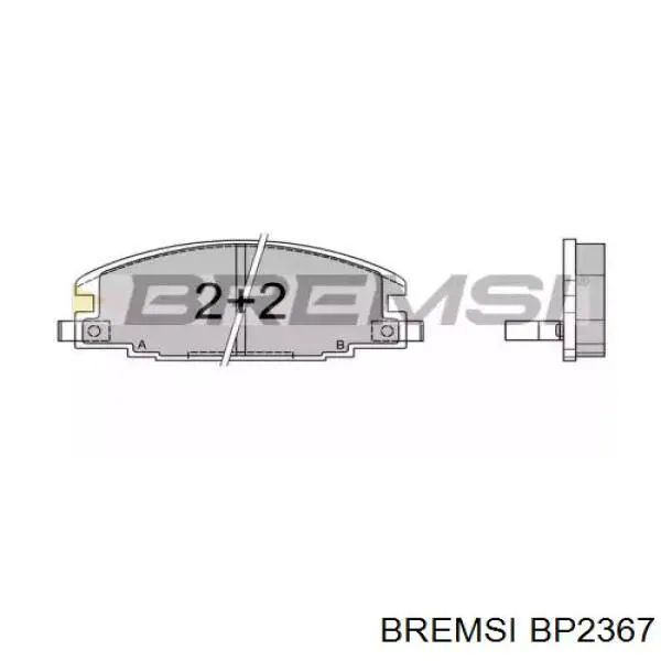 Передние тормозные колодки BP2367 Bremsi