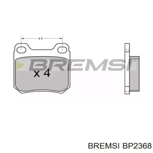 Задние тормозные колодки BP2368 Bremsi