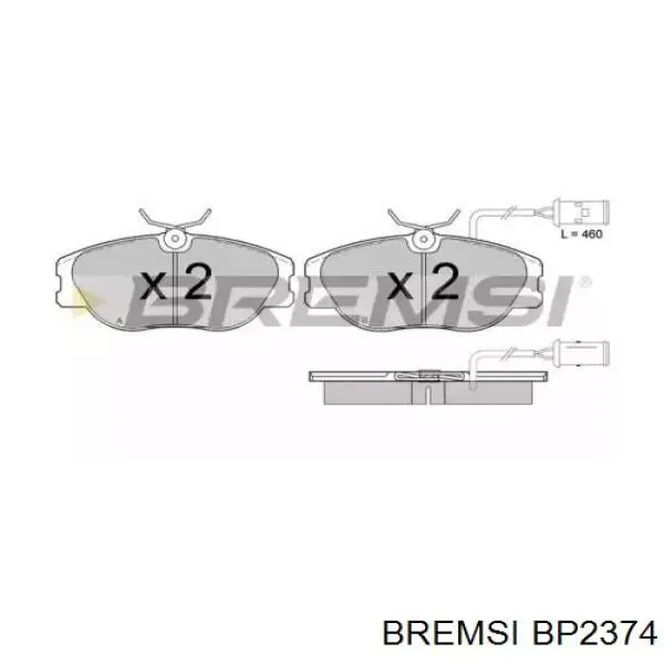 Передние тормозные колодки BP2374 Bremsi