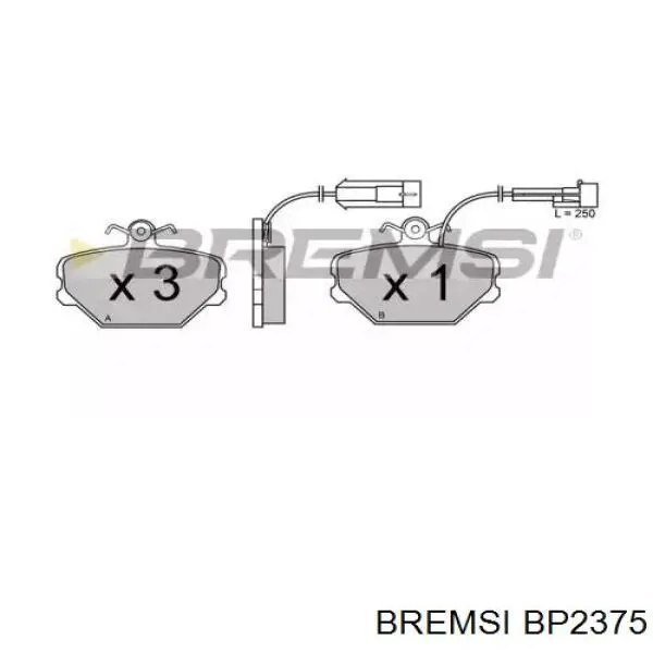 BP2375 Bremsi колодки тормозные передние дисковые