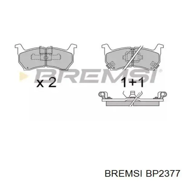 Передние тормозные колодки BP2377 Bremsi