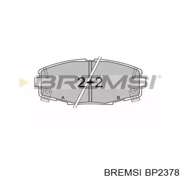 Передние тормозные колодки BP2378 Bremsi