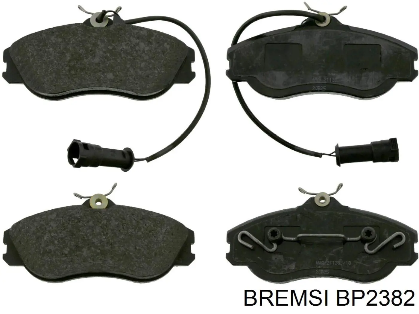 Колодки гальмівні передні, дискові BP2382 Bremsi