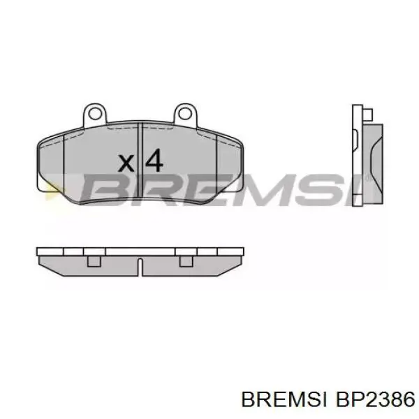 Передние тормозные колодки BP2386 Bremsi