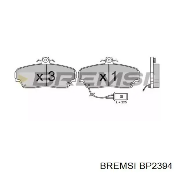 Передние тормозные колодки BP2394 Bremsi