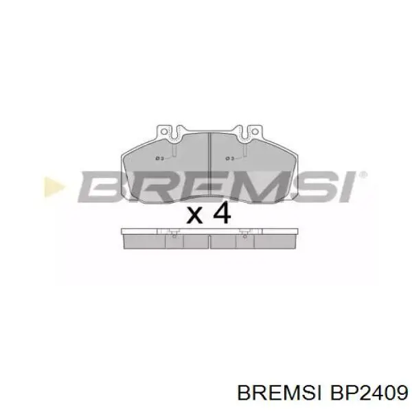 Задние тормозные колодки BP2409 Bremsi