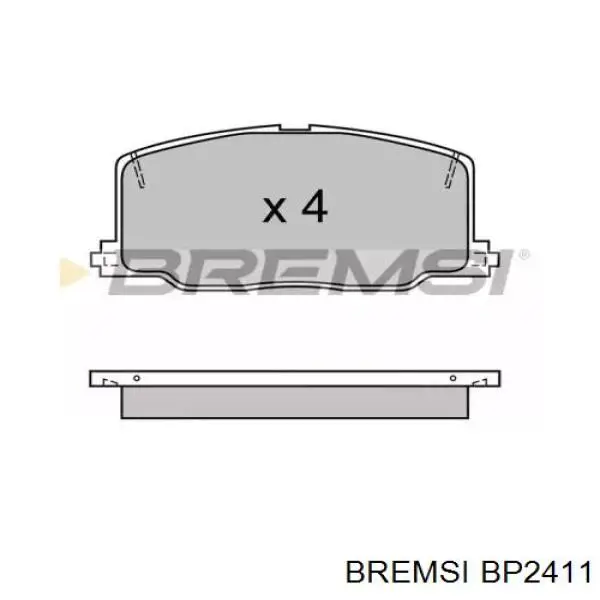 Передние тормозные колодки BP2411 Bremsi