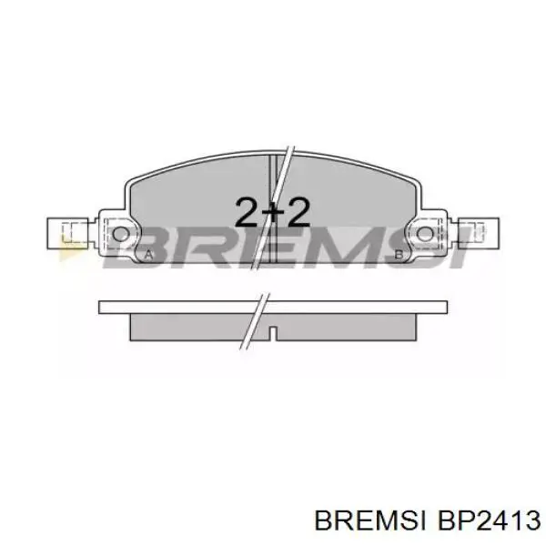 Передние тормозные колодки BP2413 Bremsi