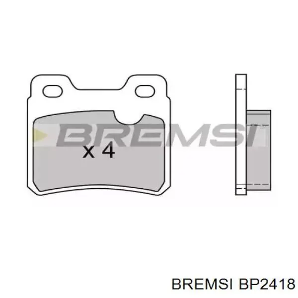 Задние тормозные колодки BP2418 Bremsi