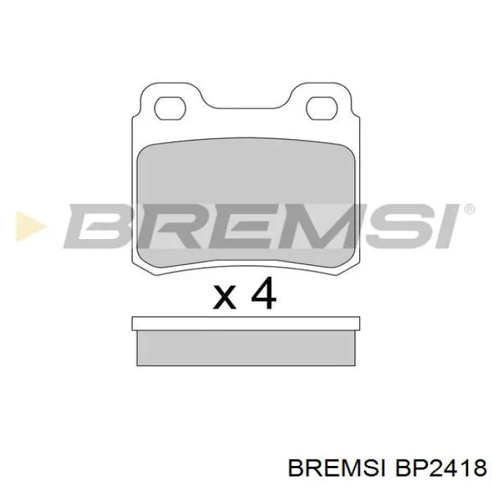 Pastillas de freno traseras BP2418 Bremsi