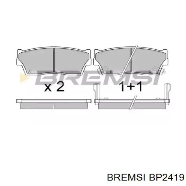 Передние тормозные колодки BP2419 Bremsi