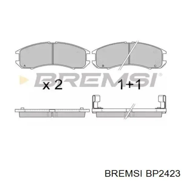 Передние тормозные колодки BP2423 Bremsi