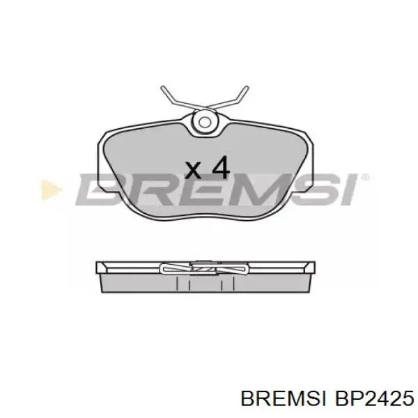 Передние тормозные колодки BP2425 Bremsi