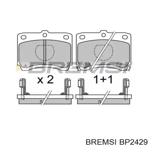 Передние тормозные колодки BP2429 Bremsi