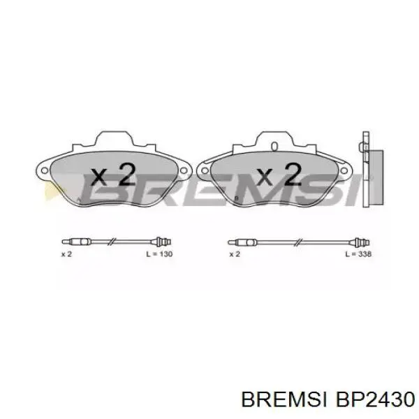 Передние тормозные колодки BP2430 Bremsi