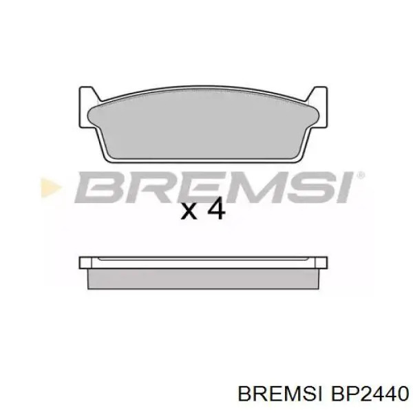 Задние тормозные колодки BP2440 Bremsi