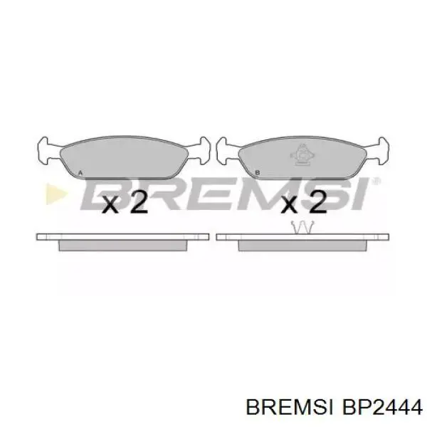 Задние тормозные колодки BP2444 Bremsi