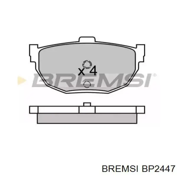 Задние тормозные колодки BP2447 Bremsi